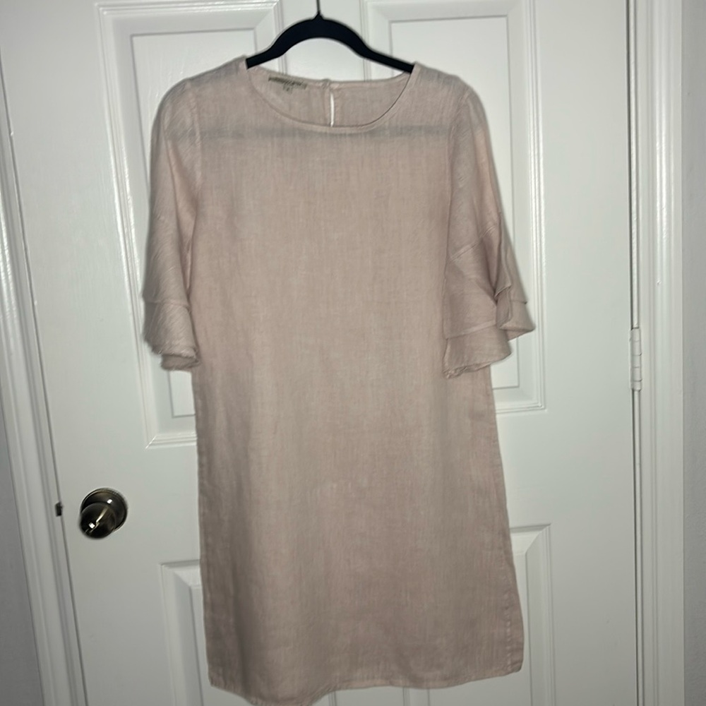 Francesca Bettini Pink Linen Dress Small